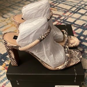 Brand new Steven sandals, snake print size 8M.